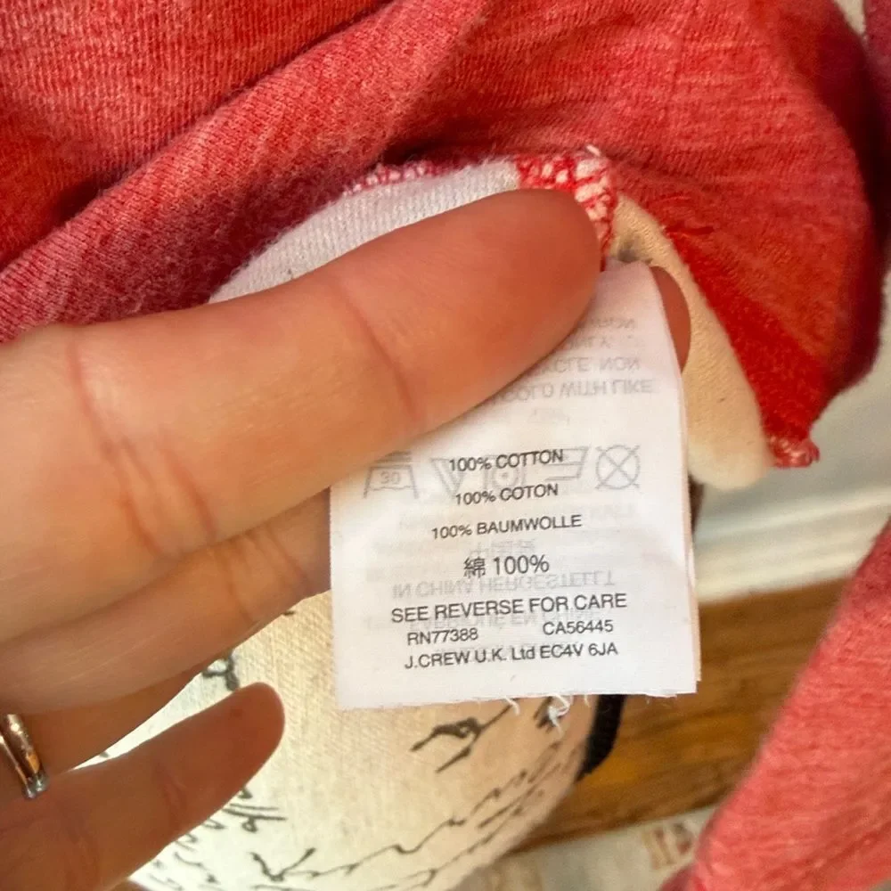 J. Crew Red Crew Neck Sweatshirt